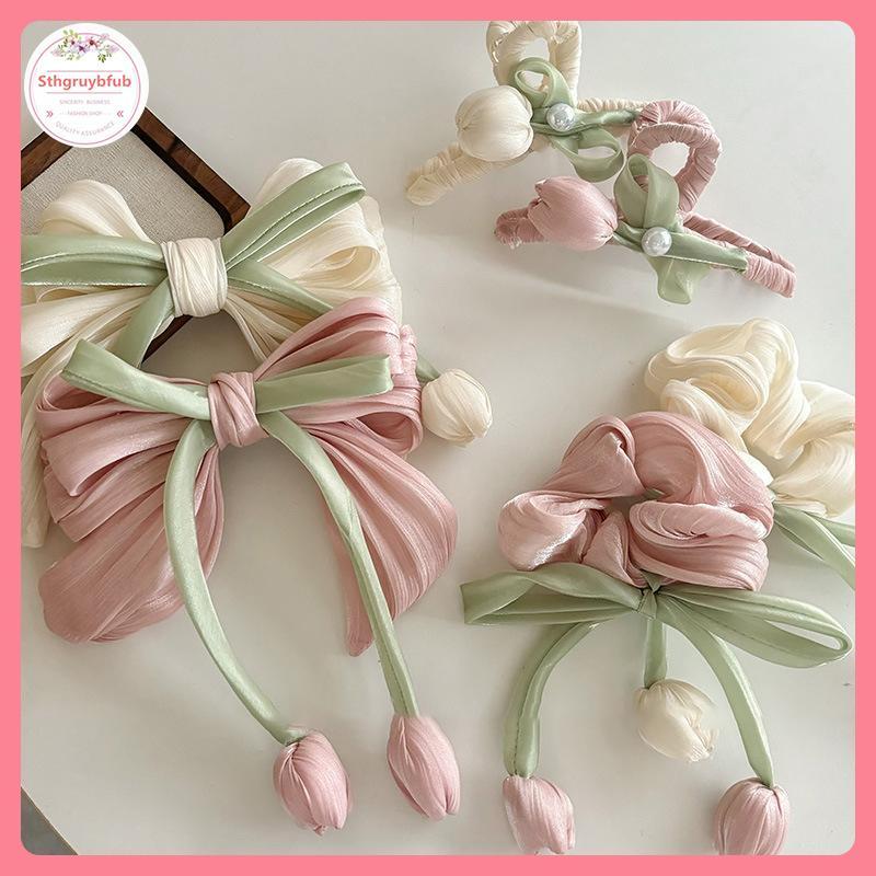 STHB Thời Trang Ngọt Ngào Ruy Băng Tóc Cho Nữ Bé Gái Dễ Thương Thanh Lịch Nơ Kẹp Tóc Tinh Tế sels Phụ Kiện Tóc Quà Tặng VN