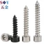 Cấp 8.8 Chất liệu mạ đen / niken Đầu cốc Vít tự khai thác lục giác Đầu trụ mạ niken Vít còi âm thanh M3.5M4M5M