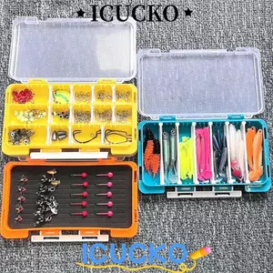 ICUCKO Câu Cá Hộp, Hai Mặt Spinner Dụ Phụ Kiện Câu Cá Hộp Bảo Quản, Đồ Câu Cá Thiết Kế Lắp Ráp Hộp Móc Câu Cá Câu Cá Bay Câu Cá