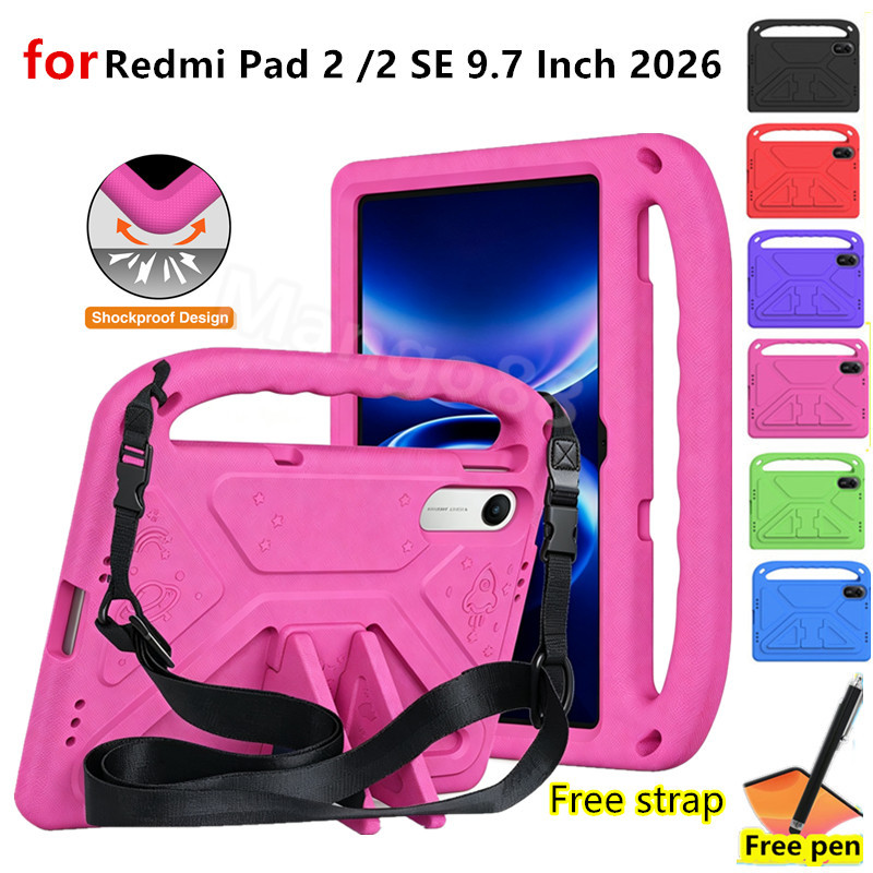 Ốp Lưng Cho Xiaomi Poco Pad C1 9.7 2026 Redmi Pad 2 9.7 Inch 2026 Cho Redmi Pad 2 9.7 4G Vỏ An Toàn Trẻ Em Bảo Vệ Máy Tính Bảng Shockproo Di Động Phụ Kiện Bao Da