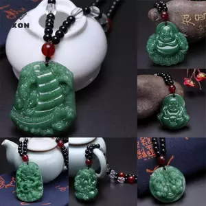 Mặt dây chuyền Phật xanh Nelaces Nữ Bùa hộ mệnh Phong cách Trung Quốc Maitreya Nelace Trang sức Phong cách mới [Mina]