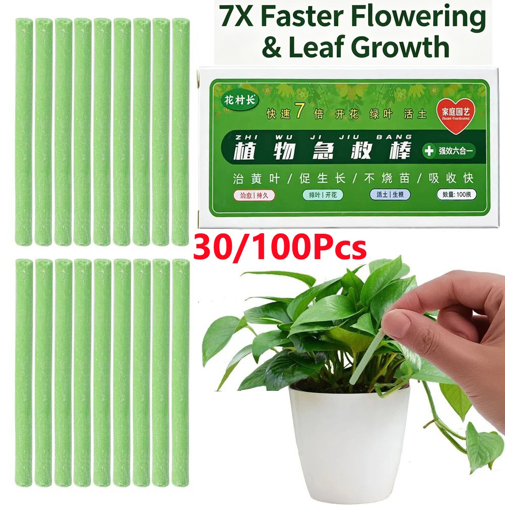Gậy phân bón thực vật trong vườn 30 / 100 CÁI Chất vi sinh màu Rễ thanh dinh dưỡng để chăm sóc đất