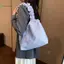 BeautifulHomeA Hàn Quốc Hợp Thời Trang Dây Rút Xếp Ly Túi Đeo Vai Thời Trang Dung Tích Lớn Túi Tote Ngọt Mát Thường Ngày Đa Năng Túi Xách Nữ VN