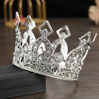 [AXK] Cô Dâu Cưới Tiaras Pha Lê Vương Miện Nhỏ Bánh Brithday Nướng Trang Trí Đầu Trang Sức Trẻ Em Diadem Nhỏ Phụ Kiện Tóc MỚI