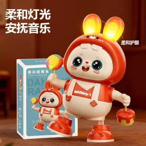 jo Tik Tok Cùng phong cách Đồ chơi thỏ nhảy múa bằng điện cho bé Đầu tập lật Leo núi Âm thanh di chuyển Quà tặng trẻ em 260529