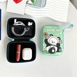 Hộp đựng gấu trúc dễ thương cho phụ kiện di động Bộ sạc /TWS / Tai nghe / Bộ sắp xếp cáp