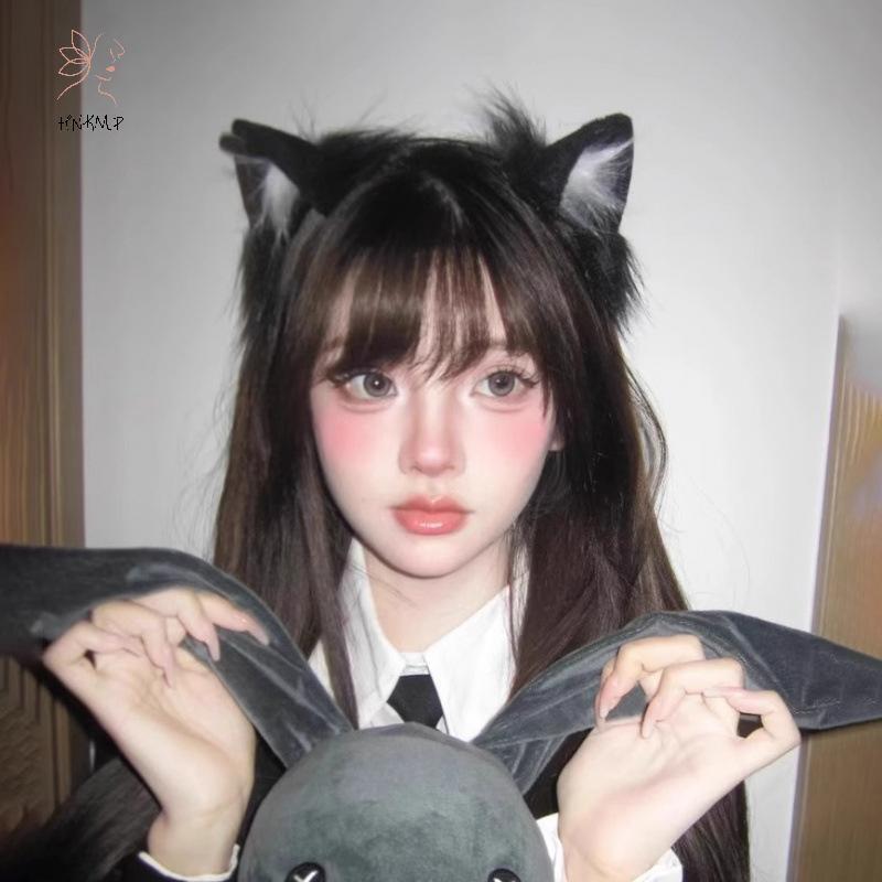 HNKMP Hoạt Hình Sang Trọng Tai Mèo Dành Cho Nữ Cô Gái Cosplay Tóc Ngộ nghĩnh Dễ Thương Gothic Tóc Vòng Sáng Tạo Phụ Kiện Tóc Quà Tặng.