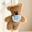 Búp bê nhồi bông hình gấu bông Squeaky - Mặt dây chuyền móc khóa dễ thương cho trẻ em Quà tặng túi đi học