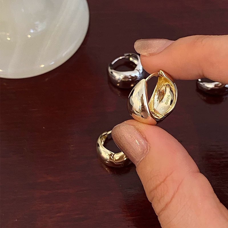 Bông tai thả nước kiểu Pháp thanh lịch và đơn giản bạc s925