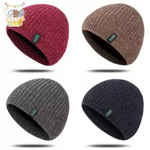 Mũ đan mùa đông dành cho nam Mũ len co giãn mềm mại Thoải mái ấm áp SlouchyHat Mũ dệt kim cưỡi ngựa ngoài trời dành cho nữ ELWW