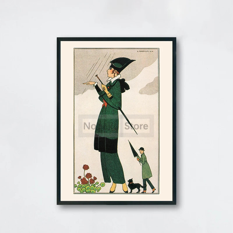 A1DE Vintage Pháp Deco Nghệ Thuật Minh Họa Poster Thời Trang Sang Trọng In Canvas Tranh Treo Tường Nghệ Thuật Hình Ảnh Phòng Nhà Trang Trí Thời Trang