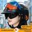 QMP Xe Máy Xe Điện Mũ Bảo Hiểm Unisex Mùa Hè Chống Nắng Cửa Nửa Mũ Bảo Hiểm Bốn Mùa Đa Năng Ông