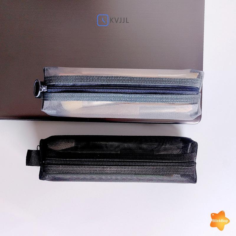 [KvJJL-t] Túi đựng đồ trang điểm Lipsti Bàn chải trang điểm Túi đựng bút chì lưới trong suốt dành cho học sinh Ins Hộp đựng mỹ phẩm du lịch dành cho nữ mới