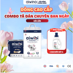 Tã/Bỉm Dán Cao Cấp Aiwibi Cho Bé Siêu Thấm Hút - Gói Lớn