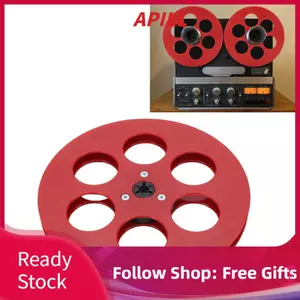 apill Gugxiom 1/4 Cuộn băng trống 7 inch cho TEAC Studer 6 lỗ ABS Thay thế NAB Hub Phụ kiện ghi âm thanh sàn mở Máy nghe nhạc cổ điển (Đỏ)
