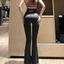 Quần tập Yoga nhẹ loe dành cho nữ VN có dây đeo chéo (COD), Quần thể thao chạy bộ lưng cao, Quần loe thể thao mùa xuân mùa hè thông thường.