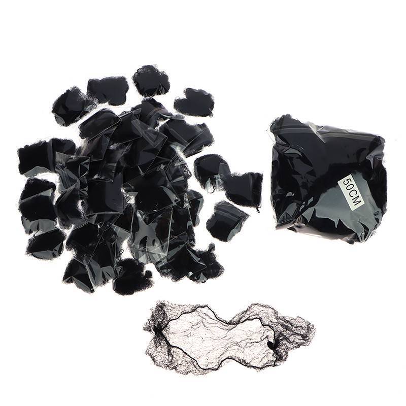 AN.MART 50 Chiếc Lưới Tóc Bla Co Giãn Gói Tóc Vô Hình Hairnet Lưới Bun Tóc 30 / 50 / 60CM Phụ Kiện Tóc VN