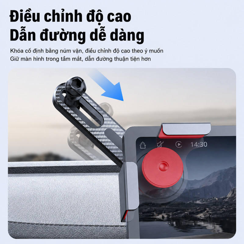 Giá Đỡ Điện Thoại Ô Tô Từ Tính – Hợp Kim Nhôm Chống Rung, Xoay 360°, Gắn Màn Hình Trung Tâm