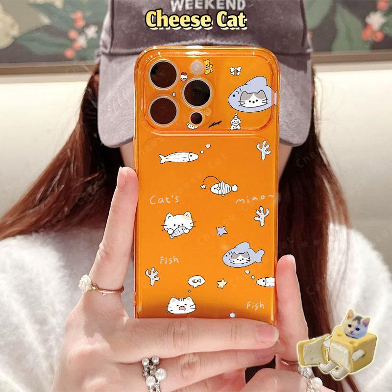 trở thành 17 Pro Max Ốp điện thoại hình chú cá Kitty siêu dễ thương cho iPhone 14 15 16 13 12 11 Pro Max Xs Maz XR
