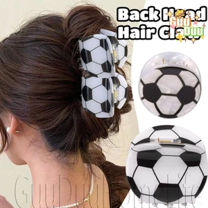 1 / 2 Móng vuốt tóc bóng đá theo chủ đề World Cup - Kẹp cá mập Acrylic - Giá đỡ đuôi ngựa đầu sau - Phụ kiện tóc nữ - dành cho người hâm mộ bóng đá Mặc / Giao hàng miễn phí