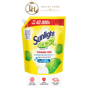 Nước Rửa Chén Bát Sunlight Chanh 100 | Sạch Dầu Mỡ Đồ Nhựa | Túi 3.5KG/3.1Kg