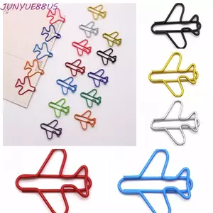 JUNYUE88US 10 Chiếc Kẹp Giấy Máy Bay, Chỉ Số Ghi Nhớ Kim Loại Đánh Dấu Trang Kẹp Giấy Kim Loại, Hình Máy Bay Sáng Tạo Không Đều Sáng Tạo Đánh Dấu Trang Sáng Tạo Kẹp Đồ Dùng Văn Phòng Phẩm