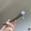 WHX-Hairpin {Cloud Double Thêu} Kẹp tóc ngắn 13cm Kẹp tóc bằng gỗ đàn hương chính hãng Thiết kế hai mặt Kẹp tóc cao cấp phù hợp thời trang