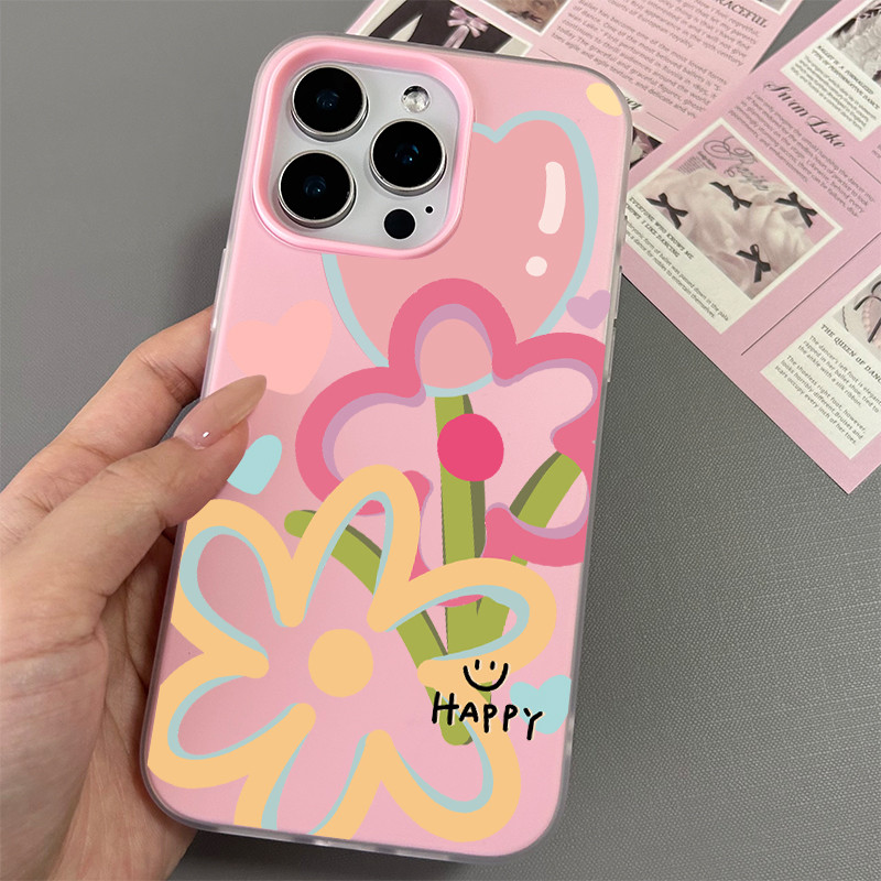 Ốp điện thoại họa tiết hoa ly xanh cho iPhone 17/16 Pro Max/15/14/13/12/11