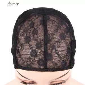 Lưới tóc vô hình DELMER, Mũ dệt dây đeo có thể điều chỉnh Mũ tóc giả lưới, Mũ tóc giả ren nâu XL / L / M / S màu đen bền bỉ để làm tóc giả