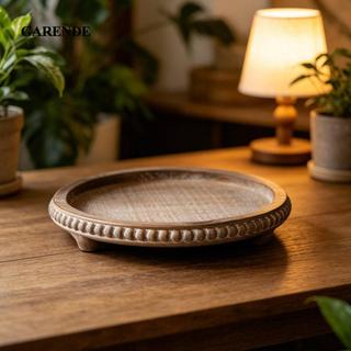 Garende Tròn Bằng Gỗ Trang Trí Khay Món Ăn Nến Đĩa Đĩa Nước Hoa Trang Sức Giá Đỡ Cho Xà Phòng Bàn Cà Phê Ottoman Bồn Rửa Planter