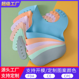 Tự Ăn Huấn Luyện BPA Free Baby Silicone Yếm Thực Phẩm Silicone Chống Thấm Nước Ăn Yếm Có Thể Gập Lại 4GR4