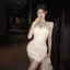 Đầm dây cổ đính đá công nghiệp nặng 2026 thu đông, dáng ôm sát không tay, thiết kế mới thời trang, phong cách Pure Desire