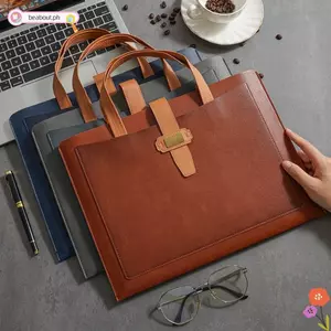 Thư mục tập tin BEABOUT, Túi lưu trữ tài liệu kích thước PU A4, Hộp tóm tắt doanh nghiệp di động đơn giản dung lượng lớn cho tập tin giấy