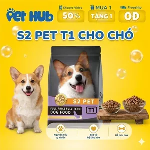 Hạt S2 PET T1 1KG Thức Ăn Cho Chó 50% Thịt Tươi, Hỗ Trợ Tăng Cân