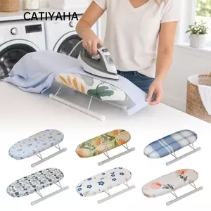 Bảng ủi Mini CATIYAHA, Giá để bàn ủi chịu nhiệt có thể gập lại, Phụ kiện bàn ủi nhẹ tiết kiệm không gian di động