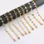 PNPIA- Vòng Tay Thép Titan Handmade Hình Học Liên Kết Dây Chuyền Vòng Tay Nữ Trang Sức Màu Vàng Quà Tặng Hàng Ngày 18cm Vòng Tay Dài