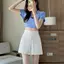Bộ đồ quần short màu trắng lưng cao Bộ đồ dáng rộng Quần thường ngày Quần nóng