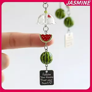 JASMINE Chuông Gió Dễ Thương Mặt Dây Chuyền Móc Khóa Nhẹ Cho Dây Điện Thoại Túi Bền Trang Trí Thanh Lịch Trang Trí Nhà Cửa Đạo Cụ JASMINE
