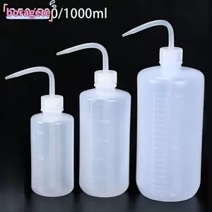 BORAGETE 1 Chai Đo Phòng Thí Nghiệm, Rửa Chai Rửa Trắng Sạch, Bền 250 / 500 / 1000ml Nhựa Đo Hình Xăm Bóp Chai Đồ Trang Điểm