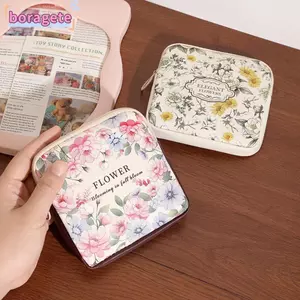 Túi đựng băng vệ sinh BORAGETE, Túi đựng mỹ phẩm PVC đa năng, Ví đựng tiền xu dung tích lớn