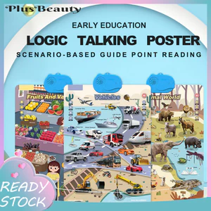 < Pluscloth > Biểu đồ tường nói chuyện điện tử cho trẻ mới biết đi – Áp phích học tập xe trái cây Abc Words – Đồ chơi treo giáo dục để phát triển mầm non Biểu đồ tường ABC