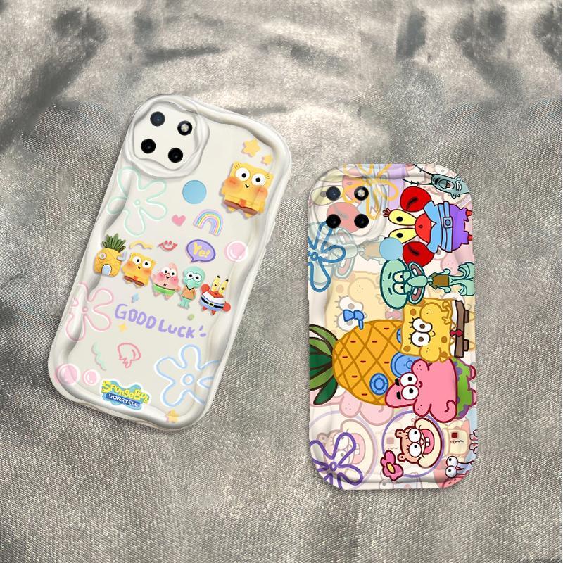 Thích hợp cho Realme C12 C15 C25 C25S C21Y C25Y Narzo 30A Narzo 20 3D Vỏ kem TPU mềm SpongeBob SquarePants Vỏ điện thoại chống sốc