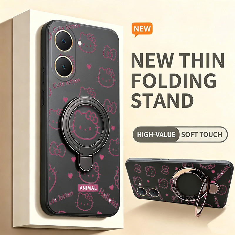 Ốp Lưng Cho redmi A7 Pro 4g POCO C85X X8 Pro max 5g Vỏ Điện Thoại Vỏ Mềm Silicon Chống Sốc Thiết Kế Mới Thẩm Mỹ Có Giá Đỡ Mèo Hồng Dễ Thương Cho Bé Gái Trong Suốt YTFUZJ1