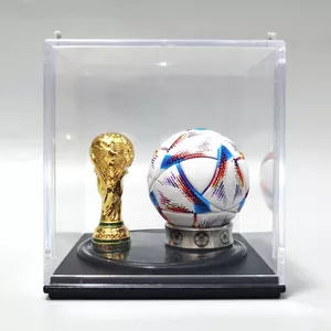 Premier Cup Bóng Đá Vàng Khởi Động Cúp Hộp Hiển Thị Quạt Bóng Đá Sinh Nhật Máy Tính Để Bàn Đội Bóng Đá Câu Lạc Bộ Logo Ký Bàn Trang Trí