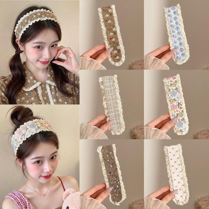 Băng Đô Miếng Dán Tóc Velcro Magic Dán Hoa Dễ Thương Thời Trang Hàn Quốc - Phụ Kiện Tóc