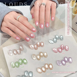 Miss Gooey Cloudy Gel Móng Tay Trắng Trong Suốt Lụa Thủy Tinh Hạt Quang Trị Liệu Cho Tiệm Nghệ Thuật