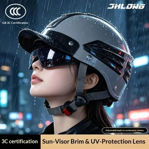 QMP Tiêu Chuẩn Quốc Gia Xe Máy Điện Xe Mũ Bảo Hiểm Mùa Hè Chống Nắng Che Nắng Mũ Bảo Hiểm Nam Nữ Nửa Anh