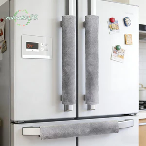 CATMALLER88 2 Chiếc Vỏ Tay Nắm Cửa Lò, Vỏ Tay Cầm Tủ Lạnh Có Thể Giặt Được Chống Dầu, Găng Tay Lò Vi Sóng Sang Trọng Chống Vết Bẩn Di Động Găng Tay Trang Trí Nhà