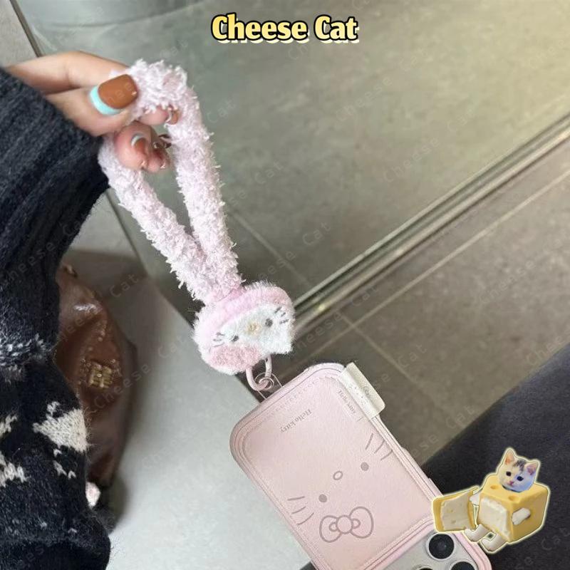 cho Miff cho Kitty Dây buộc điện thoại có lông chống thất lạc tiện lợi phù hợp với mọi dòng máy