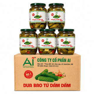Dưa chuột bao tử dầm dấm AI, dưa chuột bao tử muối, ăn kèm salad, đồ nướng